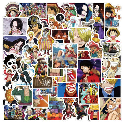 50PCS Anime Pirate Mania Action Graffiti Sticker Computer Luggage Skateboard Waterproof Removable Sticker
