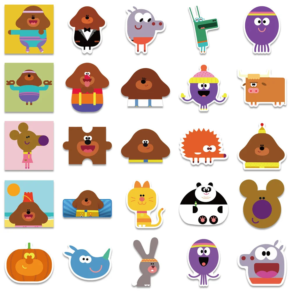 50PCS cartoon animation hi dog teacher stickers hand account notebook luggage waterproof stickers