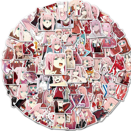 50PCS   CuteAnime National Team Guitar Trunk Water Cup Decoration Sticker Graffiti Waterproof