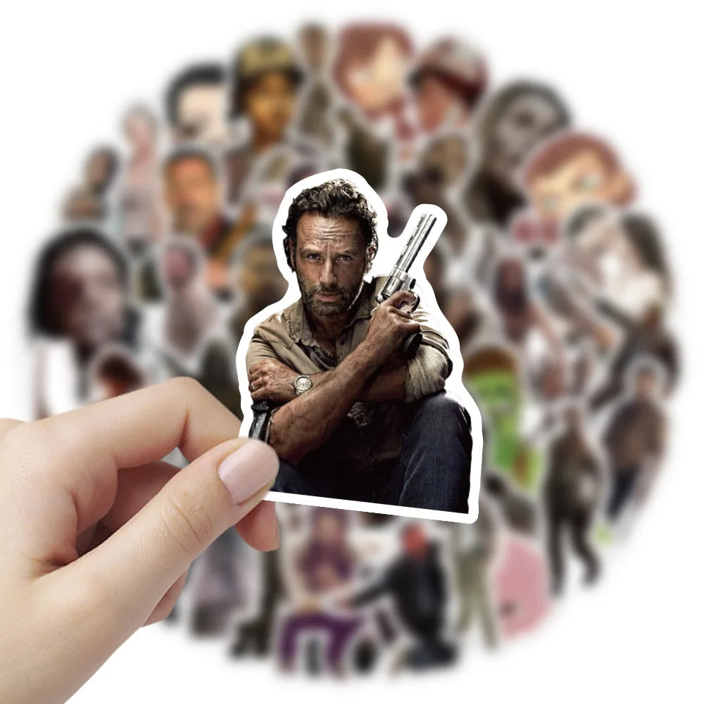 50PCS Walking Dead American Drama Personality Trend Decoration Graffiti Waterproof Sticker Notebook Refrigerator