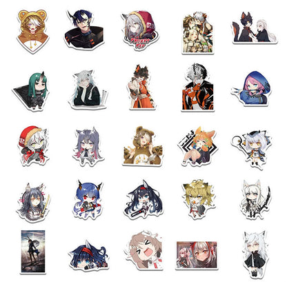 50PCS Art Illustration Popular Creative Cartoon Animation Game Tomorrow's Ark Character Series Decorative Style Graffiti Stickers Personality Fashion Creative DIY Exquisite Decorative Decals Suitable For Cups, Helmets, Skateboards Popular Stickers Toys