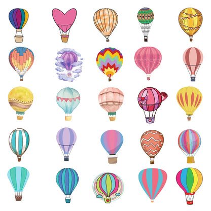 50PCS Hot Air Balloon Cartoon Cute Little Fresh Graffiti Waterproof Sticker Suitcase Notebook Refrigerator Helmet
