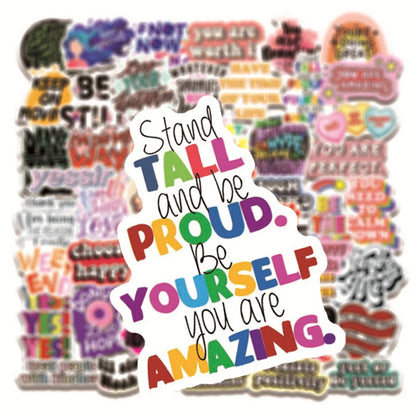 50PCS   Inspirational Classics Personality Graffiti Stickers Trolley Case Skateboard Refrigerator Laptop Sticker