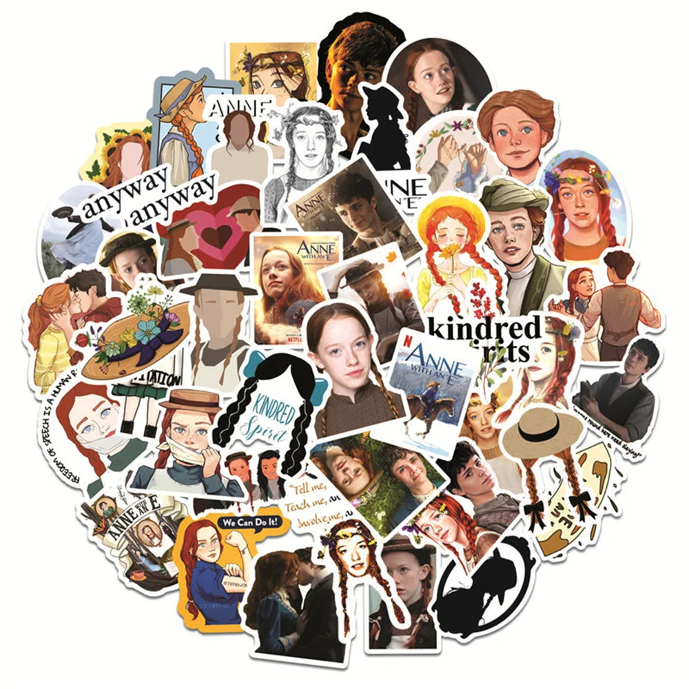 50PCS Small Annie Inspirational American Drama Creative Cartoon Graffiti Waterproof StickerSuitcaseNotebookHelmet