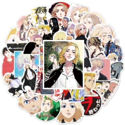 50pcs Cartoon Animation Tokyo Avenger Graffiti Sticker Mobile Phone Trunk Waterproof Sticker