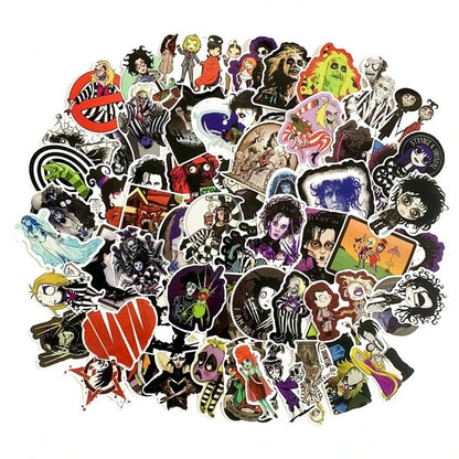 50PCS cartoon animation horror monster series character graffiti stickers, personalized DIY laptop phone cases, handbooks, car refrigerator waterproof decorative stickers, toys