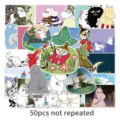 50PCS Hippo Graffiti Sticker Graffiti Sticker Notebook Guitar Bike Skateboard Bike PVC Waterproof Sticker