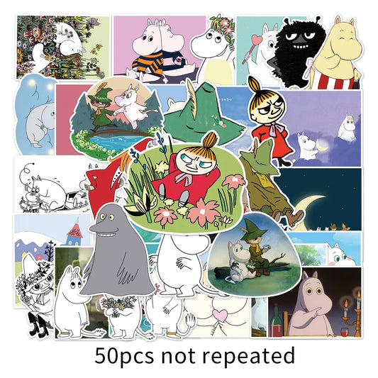 50PCS Hippo Graffiti Sticker Graffiti Sticker Notebook Guitar Bike Skateboard Bike PVC Waterproof Sticker