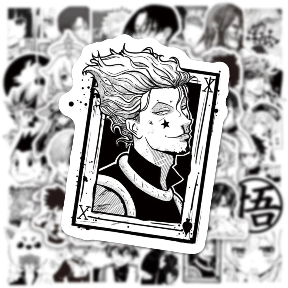 50PCS Mixed Anime Graffiti Demon Slayer/Tokyo Avengers/Hero Academy/Manga Style Helmet Laptop Cute Sticker