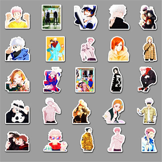 50 pieces of graffiti manual materials, decorative stickers, and toys for the character Satoru Gojo from Jujutsu Kaisen anime