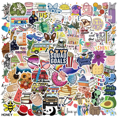 100PCS Cute Cartoon Fresh Creative Stickers Stickers Notebook Suitcase Mobile Phone Guitar Waterproof Stickers
