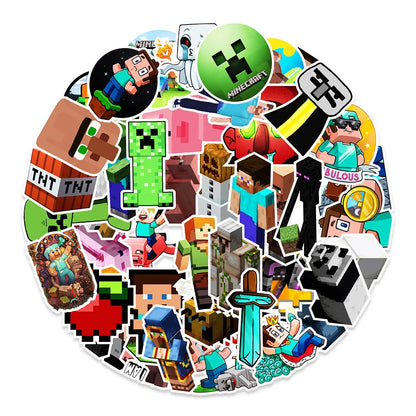 50PCS New My World Graffiti Waterproof Sticker Suitcase Notebook Refrigerator Skateboard Stationery Box Water Cup
