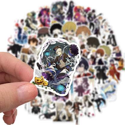 50PCS Japan Anime Bungou Stray Dog Skateboard Notebook Graffiti Luggage Waterproof Stickers Children's Toys