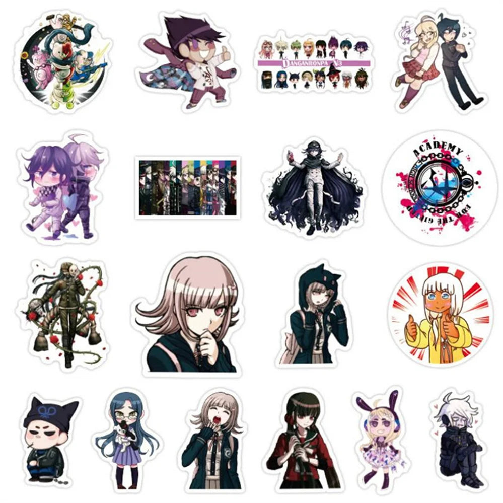 50PCS cartoon Japanese anime game character decorative style graffiti stickers, personalized, fashionable and creative DIY exquisite decorative decal cups, helmets, skateboard popular sticker toys