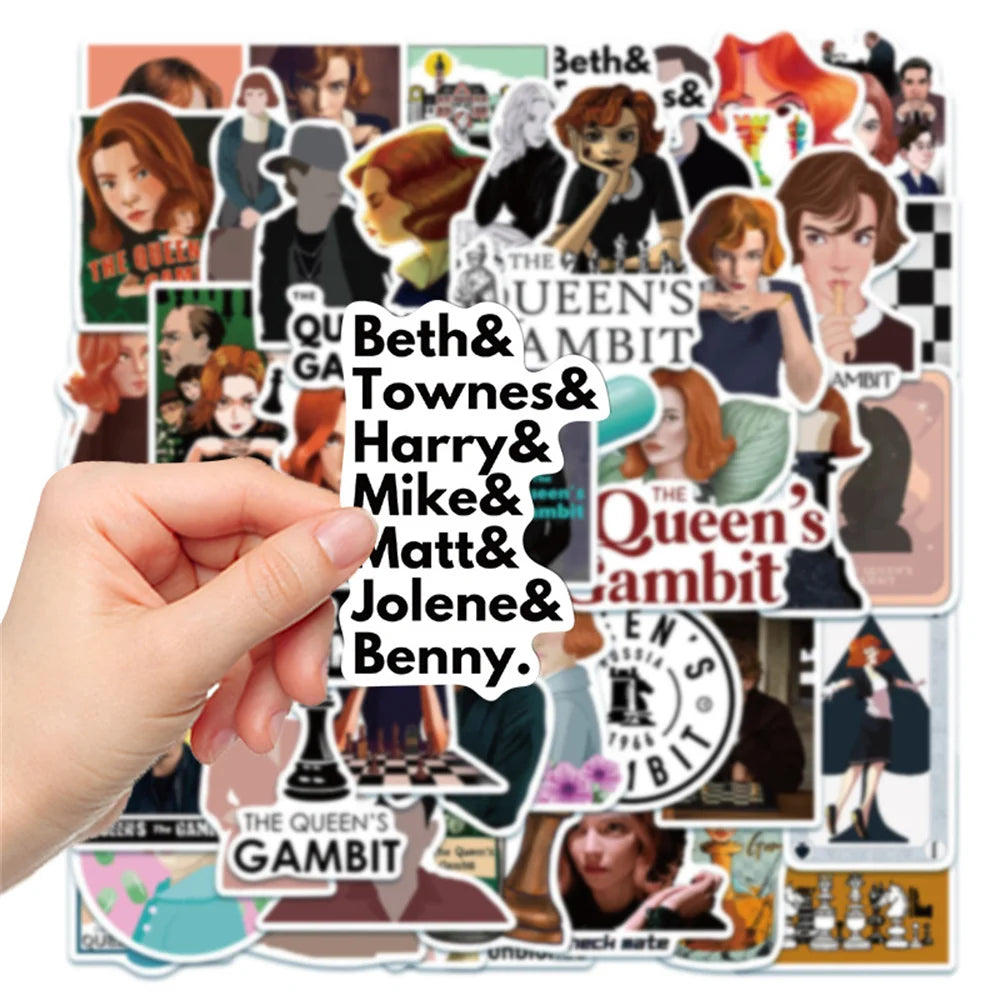 50PCS New American Drama Queen’s Chess Game Graffiti Stickers Decoration Luggage Guitar Laptop Stickers