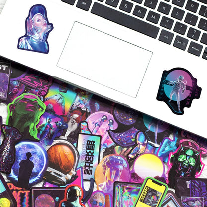 50PCS Colorful Laser Punk Graffiti Character DIY Mobile Phone Scrapbook Laptop Luggage Skateboard Guitar Sticker