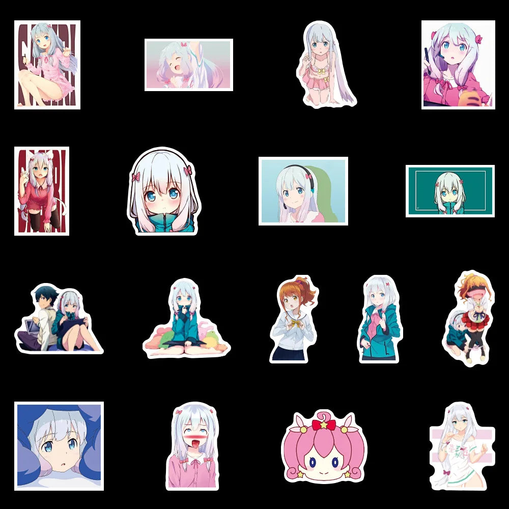 50 pieces of Eromanga teacher cartoon graffiti stickers, personalized luggage, luggage, car helmet, computer, water cup, decorative sticker toys