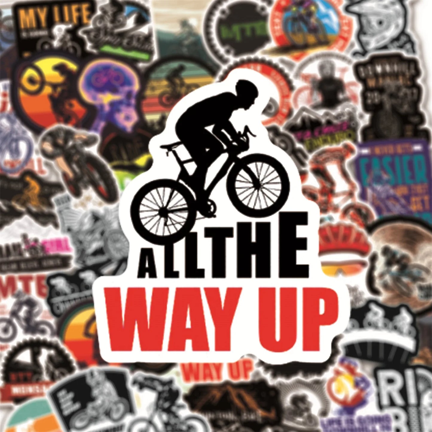 50PCS Mountain Bike Graffiti Sticker Trolley Case Bike Scooter Water Cup Waterproof Sticker
