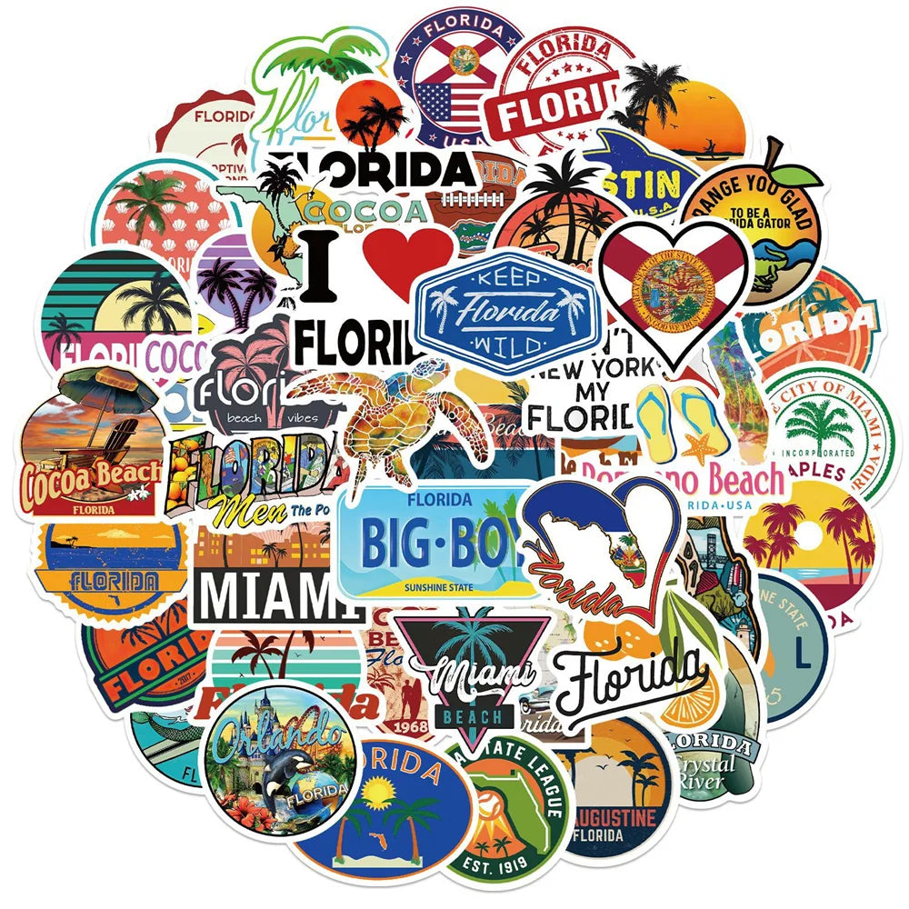 50PCS Classic Logo Personality Graffiti Laptop Guitar Motorcycle Luggage Skateboard Bike Waterproof Sticker
