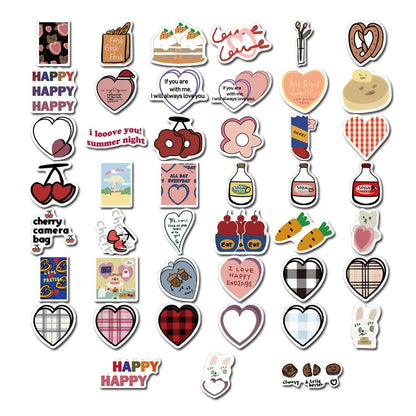 100PCS Cartoon Ins Wind Sweet Sandwich Graffiti Skateboard Notebook Graffiti Computer Luggage Waterproof Sticker