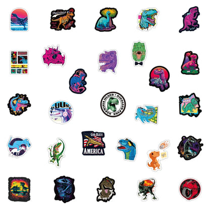50PCS Dinosaur World Graffiti Stickers Personalized Waterproof Luggage Laptop  Refrigerator Water Cup Decoration