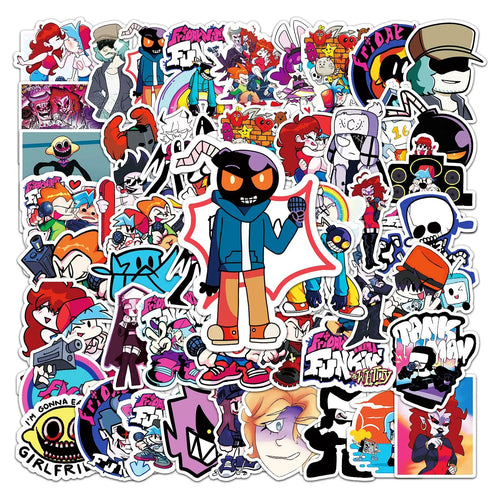 50PCS   FridayNight Funk Cartoon Game Graffiti Waterproof Sticker Suitcase Notebook Refrigerator Helmet
