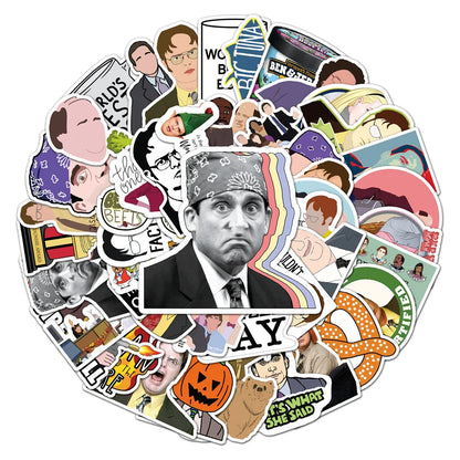 50PCS Cartoon Character Sticker Laptop Guitar Motorcycle Luggage Skateboard Bike Waterproof Sticker