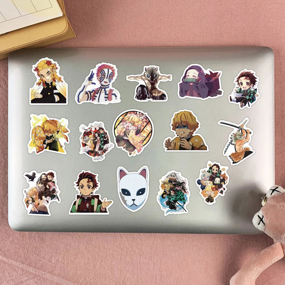 50PCS Cartoon Anime Graffiti Ghost Slayer Sticker Laptop Luggage Guitar Gift Toy PVC Sticker