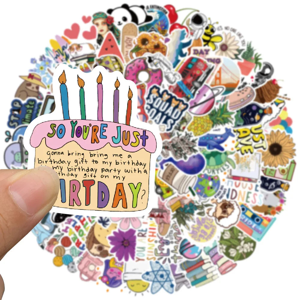 100PCS Cute Cartoon Fresh Creative Stickers Stickers Notebook Suitcase Mobile Phone Guitar Waterproof Stickers