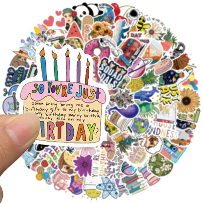 100PCS Cute Cartoon Fresh Creative Stickers Stickers Notebook Suitcase Mobile Phone Guitar Waterproof Stickers