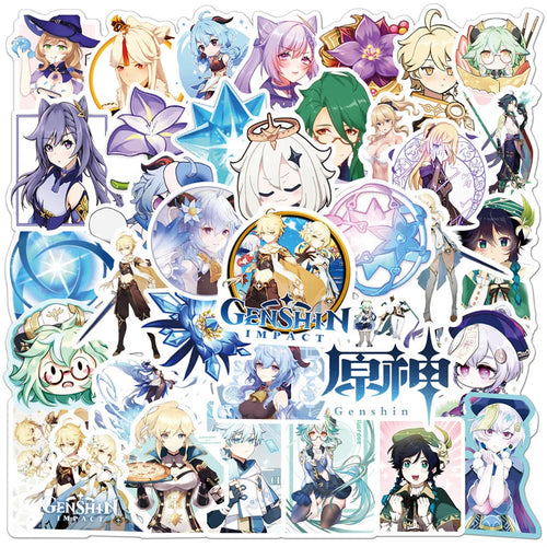 50 pieces of cartoon, anime and game spirit graffiti stickers, personalized DIY bags, guitars, cars, computers, PVC waterproof decorative stickers, toys