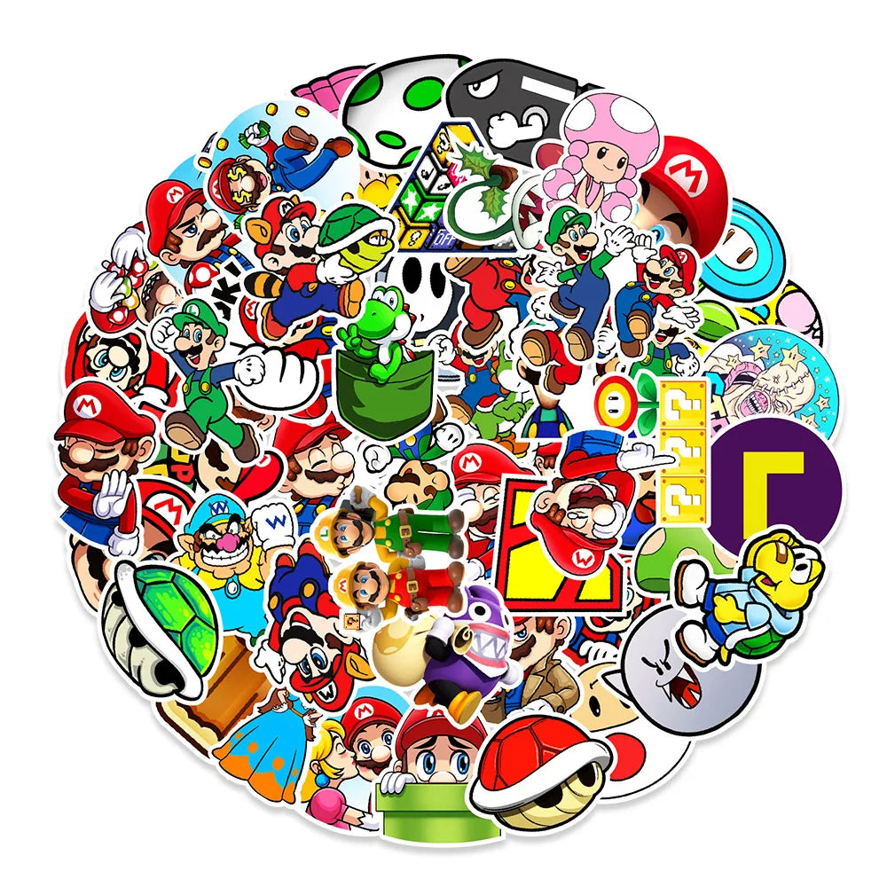 50PCS     Cartoon Graffiti Waterproof Sticker Suitcase Notebook Refrigerator Skateboard Stationery Box WaterCupHelmet