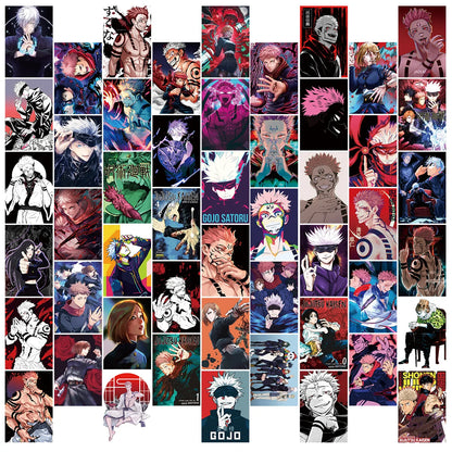 50Pcs Anime Stickers Jujutsu Kaisen Sticker Decals Vinyl on DIY Laptop Guitar Skateboard Luggage Children's Toy