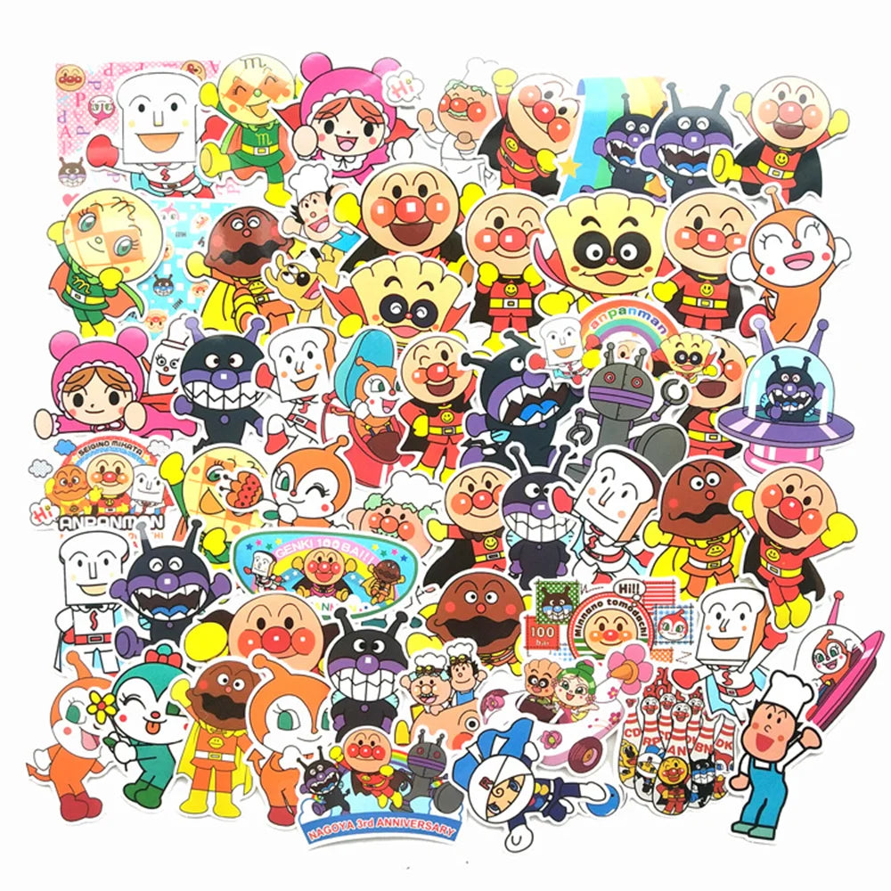 50PCS Superman Japanese Cartoon Cart Box Graffiti Skateboard Body Sticker