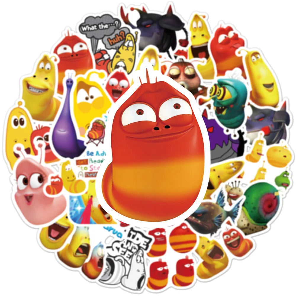60PCS Hilarious Animation Cartoon Graffiti Waterproof Helmet Laptop Luggage Bicycle Skateboard Cute PVC Stickers