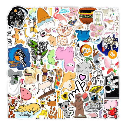 50PCS Mini Cute Stickers Mobile Phone Water Cup Stationery Notebook Hand Account Waterproof Stickers