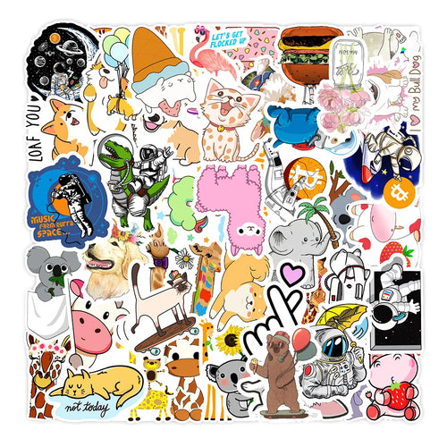 50PCS Mini Cute Stickers Mobile Phone Water Cup Stationery Notebook Hand Account Waterproof Stickers