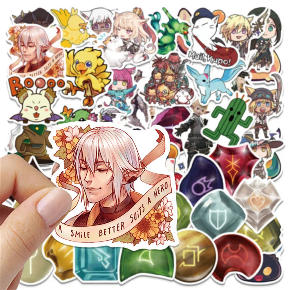 50PCS Game Final Fantasy Graffiti Stickers Laptop Skateboard Guitar Decoration Waterproof Stickers