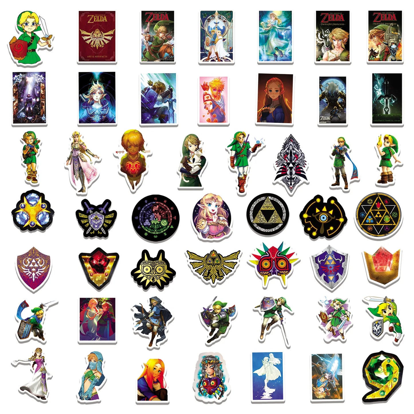 50PCS Zelda Legend Graffiti Waterproof Sticker Suitcase Notebook Refrigerator Skateboard Stationery Box Water Cup