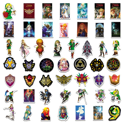50PCS Zelda Legend Graffiti Waterproof Sticker Suitcase Notebook Refrigerator Skateboard Stationery Box Water Cup