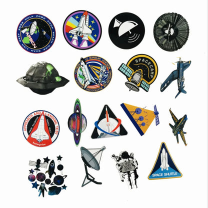 50 Spacecraft Space Station Stickers, Luggage, Laptop, Guitar, Helmet Doodle Decoration Toys