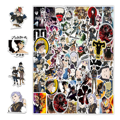 50PCS Anime Black Clover Sticker Computer Notebook Mobile Phone Water Cup Sticker Waterproof Sticker