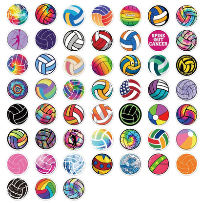 50PCS Volleyball Graffiti Sticker Suitcase Guitar Car Computer Waterproof PVC Sticker