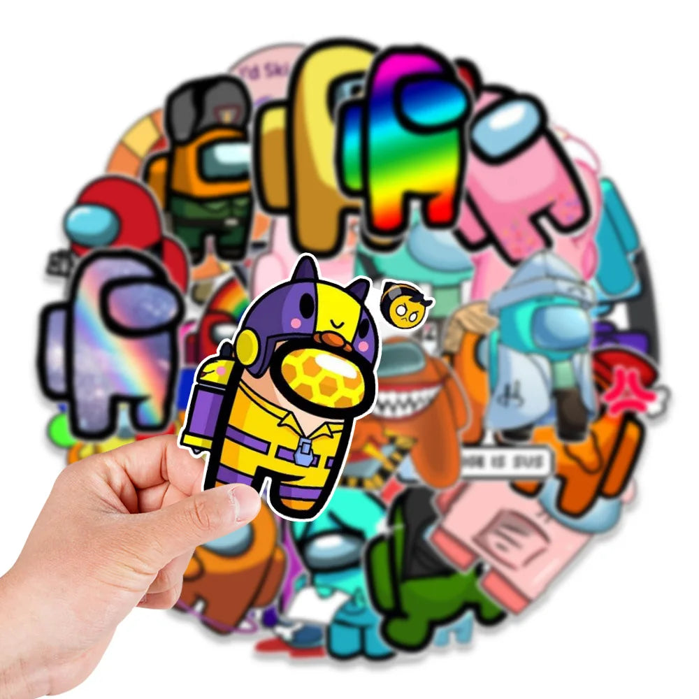 50PCS Among US Literature and Art Graffiti Waterproof Sticker Suitcase Notebook Refrigerator Skateboard Water Cup