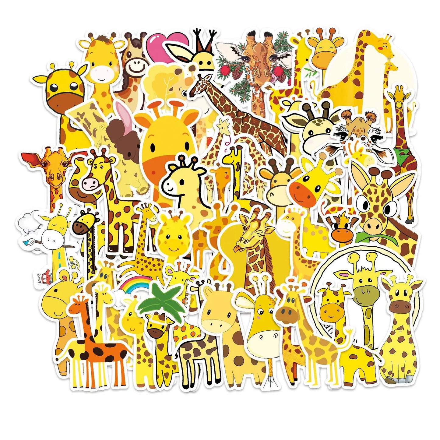 50PCS Giraffe Personality Cute Cartoon Animal Graffiti Waterproof Sticker Suitcase Notebook Skateboard Water Cup