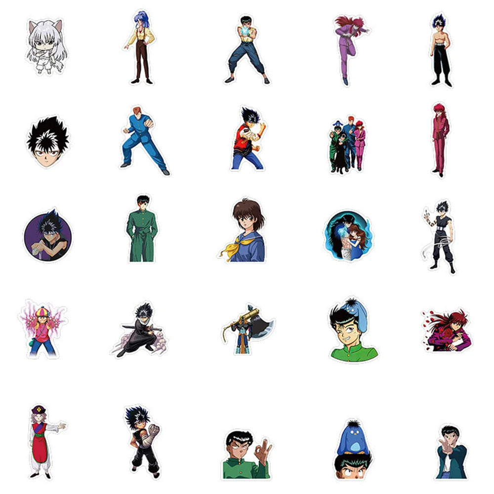 50PCS Japanese Animation Youyou White Book Graffiti Waterproof Sticker Suitcase Notebook Refrigerator Skateboard