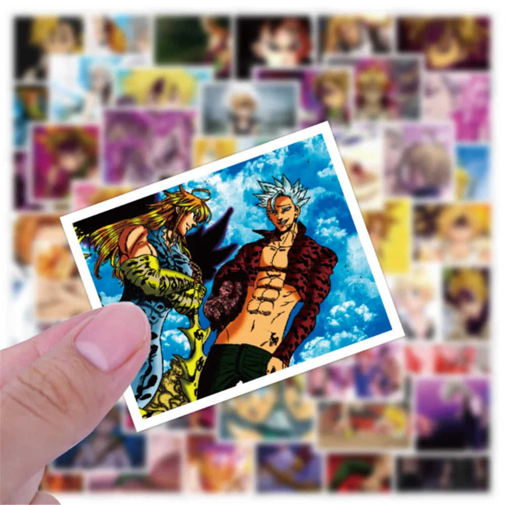 50PCS Personality Cartoon Anime Seven Deadly Sins Sticker Laptop Trunk Sliding Guitar Waterproof Decoration