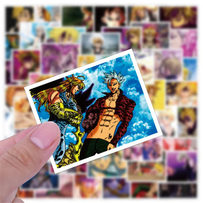50PCS Personality Cartoon Anime Seven Deadly Sins Sticker Laptop Trunk Sliding Guitar Waterproof Decoration