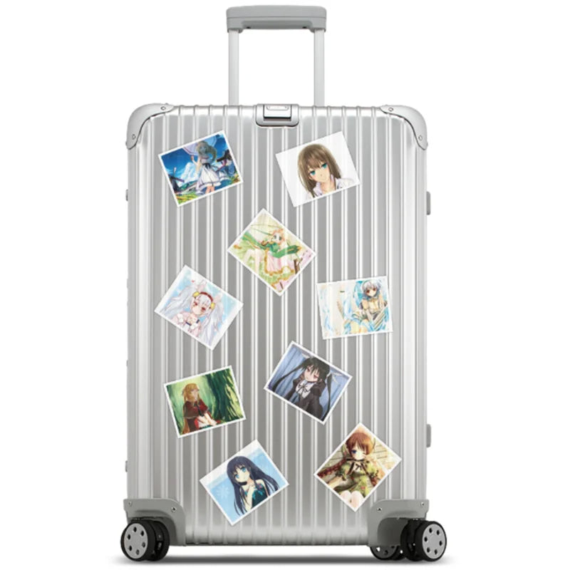 50PCS Cartoon Beautiful Girl Anime Graffiti Stickers Scooter Luggage Waterproof Guitar Decoration Toys