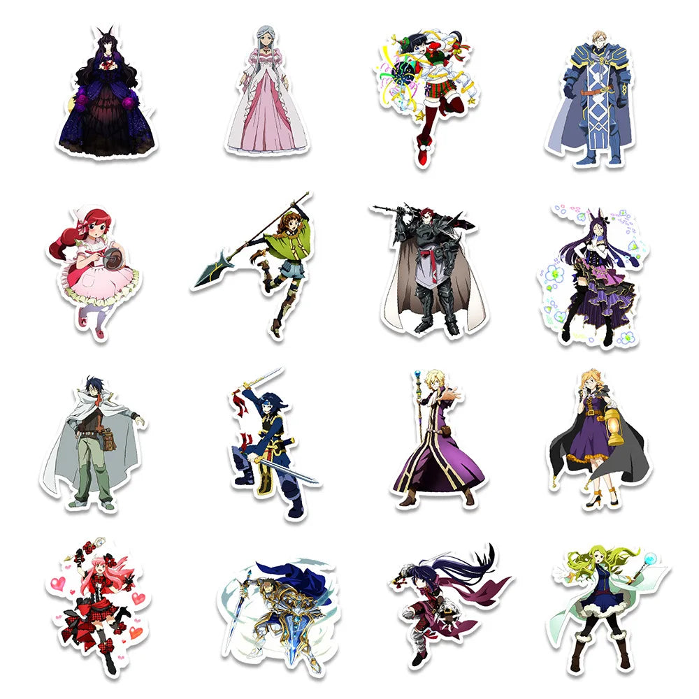 50Pcs Log Horizon Cartoon Anime Graffiti Stickers Kids Trolley Diy Skateboard Laptop Helmet Luggage Phone Case